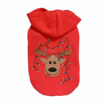 Mosunx Pet Puppy Dog Christmas Clothes Costume Outwear Coat Apparel Hoodie L