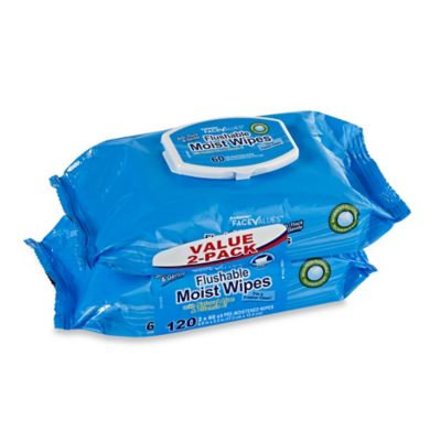 Harmon® Face Values™ 2-Pack 60-Count Flushable Moist Wipes