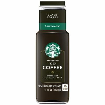 Starbucks Iced Coffee Unsweetened Black Premium Coffee Beverage 11 Fluid Ounces 8 Pack Glass Bottles