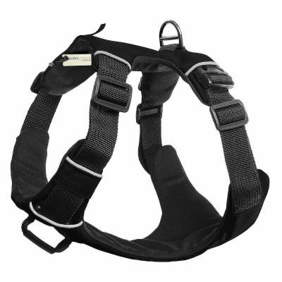 Paws & Pals Pet Harness for Dogs Cats - Padded Nylon Mesh Vest, Black, One Size, 840345111821
