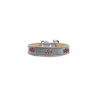 Peppermint Widget Dog Collar Silver Ice Cream Size 20