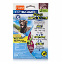 Hartz UltraGuard Pro with Aloe Flea and Tick Dog Drops 61-150lb, 3 Monthly Treatments