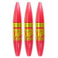 Pack of 3 Maybelline Volum' Express Pumped Up! Colossal Washable Mascara Classic Black