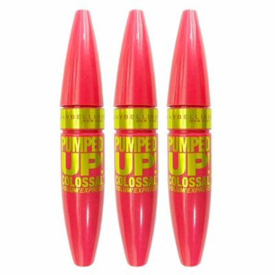 Pack of 3 Maybelline Volum' Express Pumped Up! Colossal Washable Mascara Classic Black