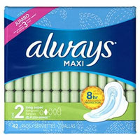 3 Packs Always Maxi Long Super Flexi-Wings Pads 42 count Each