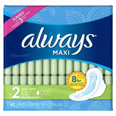 3 Packs Always Maxi Long Super Flexi-Wings Pads 42 count Each