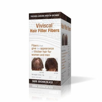 6 Pack Viviscal Hair Filler Fibers For Men & Women Dark Brown/Black 0.53 oz