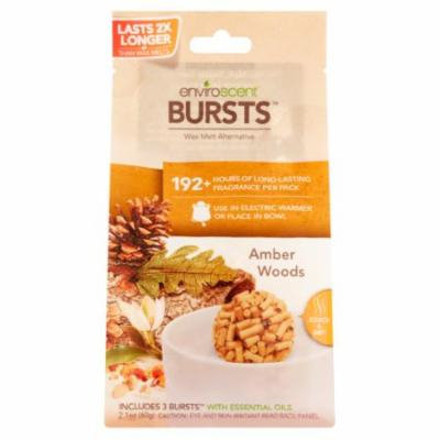 Enviroscent Bursts Amber Woods Wax Melt Alternative, 2.1 Oz (Pack of 10)