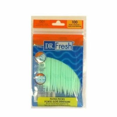 8 Pack Dr. Fresh Dental Floss Picks Soft Bristles Toothpicks 100 Count each