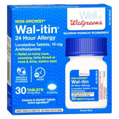 Walgreens Wal-itin Non-Drowsy 24 Hour Allergy Relief Tablets30.0 ea(pack of 3)