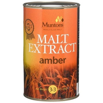 Muntons Malt Extract, Liquid, Unhopped Amber, 3.3 Pound Cans (Pack of 2)