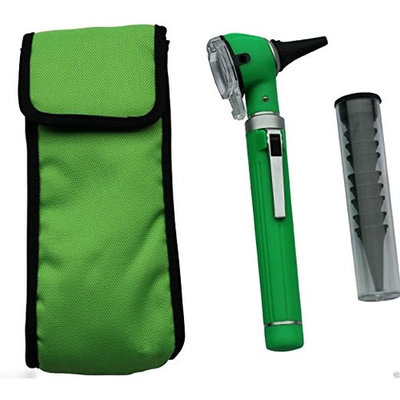 Compact Pocket Size Fiber ENT Optic Otoscope Green Color