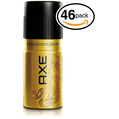 (PACK OF 46 CANS) Axe GOLD TEMPTATION Body Spray Antiperspirant & Deodorant. 48 HOUR ODOR PROTECTION! Energized & Fresh! (46 Cans, 5oz each Can): Health & Personal Care