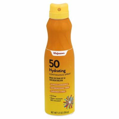 Walgreens Sport Sunscreen Mist, SPF 50 6.0 fl oz(pack of 2)