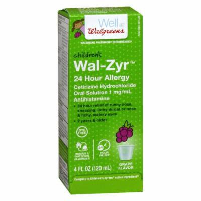 Walgreens Wal-Zyr 24 Hour Allergy Oral Solution4.0 oz.(pack of 2)