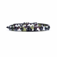 LazyBonezz Spike and Stud Dog Collar Camo XS