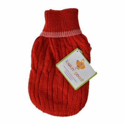 Fashion Pet Cable Knit Dog Sweater - Red X-Small (8