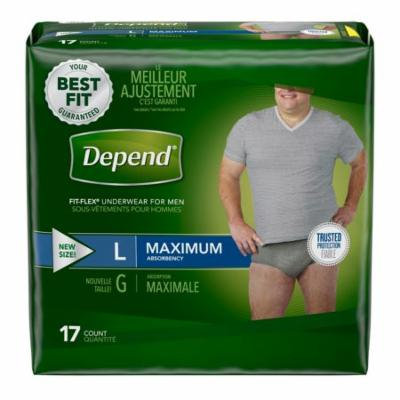 Depend Fit-Flex Underwear for Men Large Maximum Absorbency - (Pack of 6)
