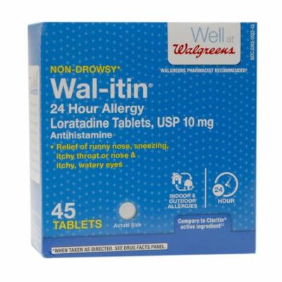 Walgreens Wal-itin Non-Drowsy 24 Hour Allergy Relief Tablets45.0 ea(pack of 1)