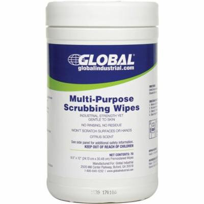 Multi-Purpose Scrubbing Wipes, 70 Wipes/Canister, 6 Canisters/Case, Lot of 1