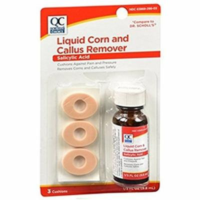 2 Pack Quality Choice Liquid Corn and Callus Remover 0.33oz Each