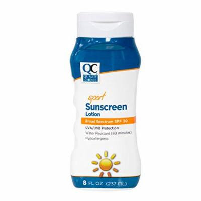 2 Pack Quality Choice Sport Sunscreen Lotion Broad Spectrum SPF 30 8oz Each