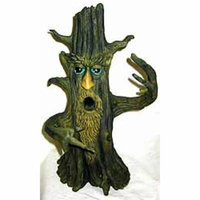 Incense Burner Forest Smoke Tree Hollow Mouth Top of Head Greenman Stick Meditation Tool 11