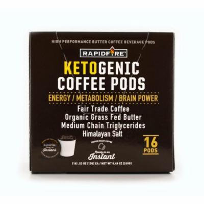 Rapid Fire Ketogenic Coffee Pods, 8.5 Oz, 16 pods