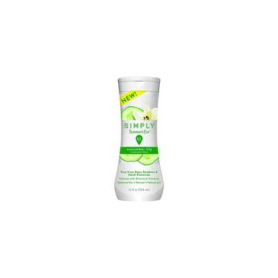 4 Pack Simply Summer's Eve Cleansing Wash, Cucumber Lily, 12 Ounce each