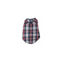 Worthy Dog Navy Plaid Dog Shirt X-Large