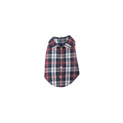 Worthy Dog Navy Plaid Dog Shirt X-Large