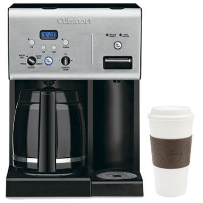 Cuisinart CHW-12 Coffee +12-Cup Programmable Coffeemaker w/ Hot Water System, Black + Mug