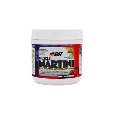 GAT Muscle Martini, The Ultimate Amino Super Drink with 30 Fruit and Vegetable Extracts, Mixed Berry Candy, 360 Gram