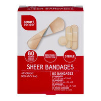 Smart Sense Sheer Bandages Assorted - 80 CT