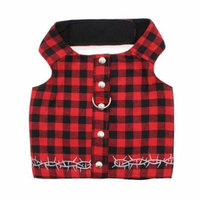 Biker Vest Dog Harness by Doggles - Buffalo Plaid - X-Small
