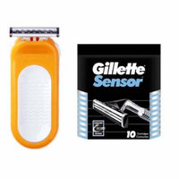 Compatible Razor fits with Sensor Excel for Women Refill Cartridges + Sensor 10 Ct. + Makeup Blender Sponge