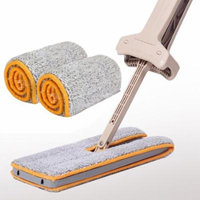 iLH Double-Side Non-Hand Washing Mop Accessories Dust Push Mop Cloth Clean Tool