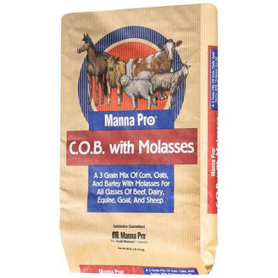 C.O.B. With Molasses: Three Grain Mix Farm Animal Feed, 40 lb