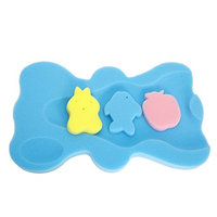 Seaskyer Baby Bath Soft Sponge Cushion Baby Shower Holder Mesh Pocket Bed Infant Tub Anti-Slip Shower Mat Safety Comfort Anti Bacterial Non Slip Mat Pad