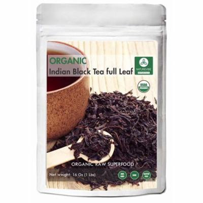 Organic Indian Black Tea Full Leaf (100gm) by Naturevibe Botanicals - Bulk Tea with Loose Leaf