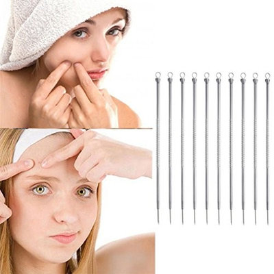 Blackhead Remover Set,Putars 10 Pcs Pimple Blemish Comedone Acne Extractor Tool Blackhead Remover Needles