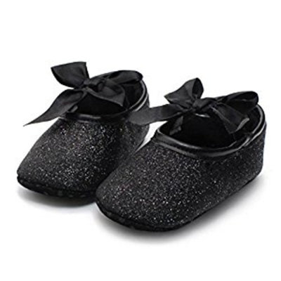 Koly Newborn Baby Anti-slip Soft Bottom Prewalker Shoes Glitter Party First Walking Shoes