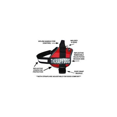 Therapy Dog Harness Service Working Vest Jacket Removable Velcro Patches,Purchase Comes 2 Therapy Dog Reflective pathces. Please Measure Dog Before Ordering. (Girth 30-42