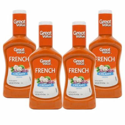 (4 Pack) Great Value Creamy French Dressing, 16 oz