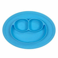 Wrapables® Silicon Placemat + Plate for Baby, Suction Divided Food Plate, Blue