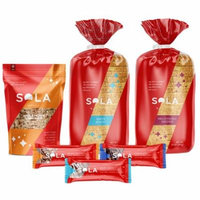 Maple Pean Variety Pack, 1 White Wheat Bread, 1 Sweet Oat Bread, 1 White Chocolate Vanilla bar, 1 Chocolate Sea Salt bar, 1 Peanut Butter bar, 1 Maple Pecan Granola