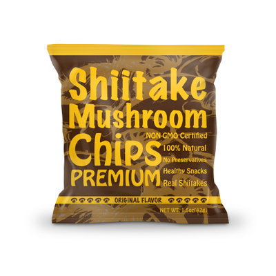R.i.t. Co. Inc Yuguo Farms Shiitake Mushroom Chips, 1.5 oz, 3 pack, Original Flavor