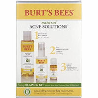 2 Pack - Burt's Bees Natural Acne Solutions 3 Step Acne Regimen Kit 1 Each