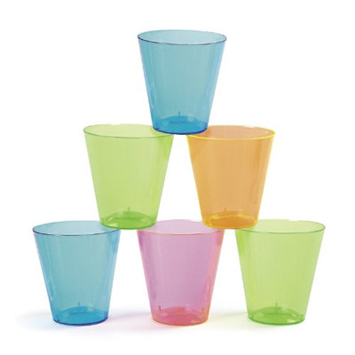 Fun Express Neon Plastic Shot Glasses (60 pc)