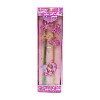 Bling Hair Extensions and Hair Tattoos for Dress-up Yellow-Blonde/Multi-Colored